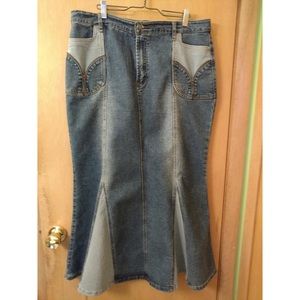 Blue jean skirt